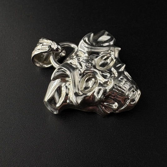 Demon Skull Pendant - MADE TO ORDER (90 Day Guarantee)