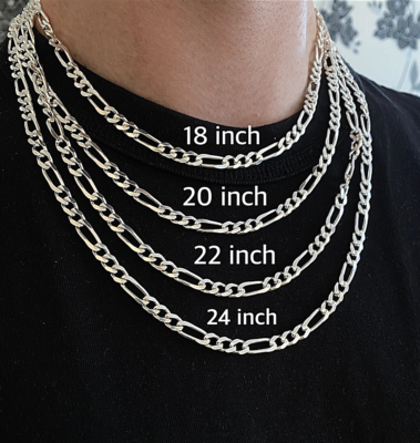 3.5mm Figaro Chain Necklace - Stainless Steel